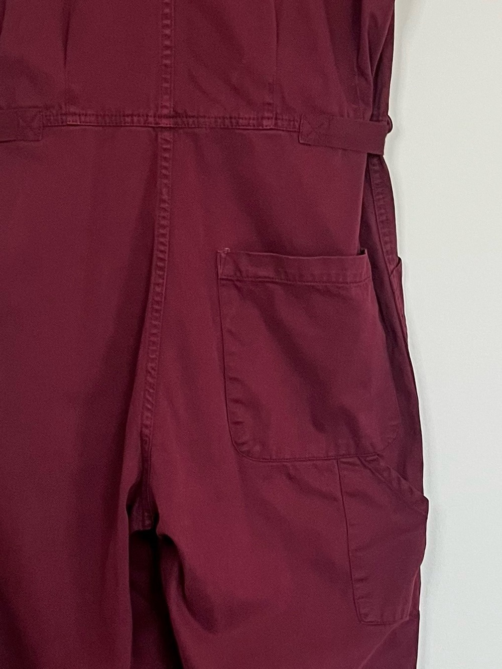 Pistola Grover Field Suit Merlot Burgundy Utility Jumpsuit Cotton Short Sleeve S - Picture 8 of 12